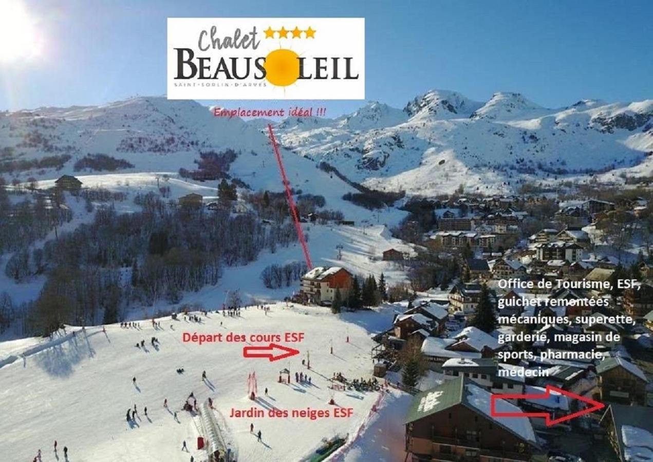 Chalet Beausoleil 4 Etoiles - Prestige - Au Pied Du Col De La Croix De Fer Saint-Sorlin-dʼArves エクステリア 写真